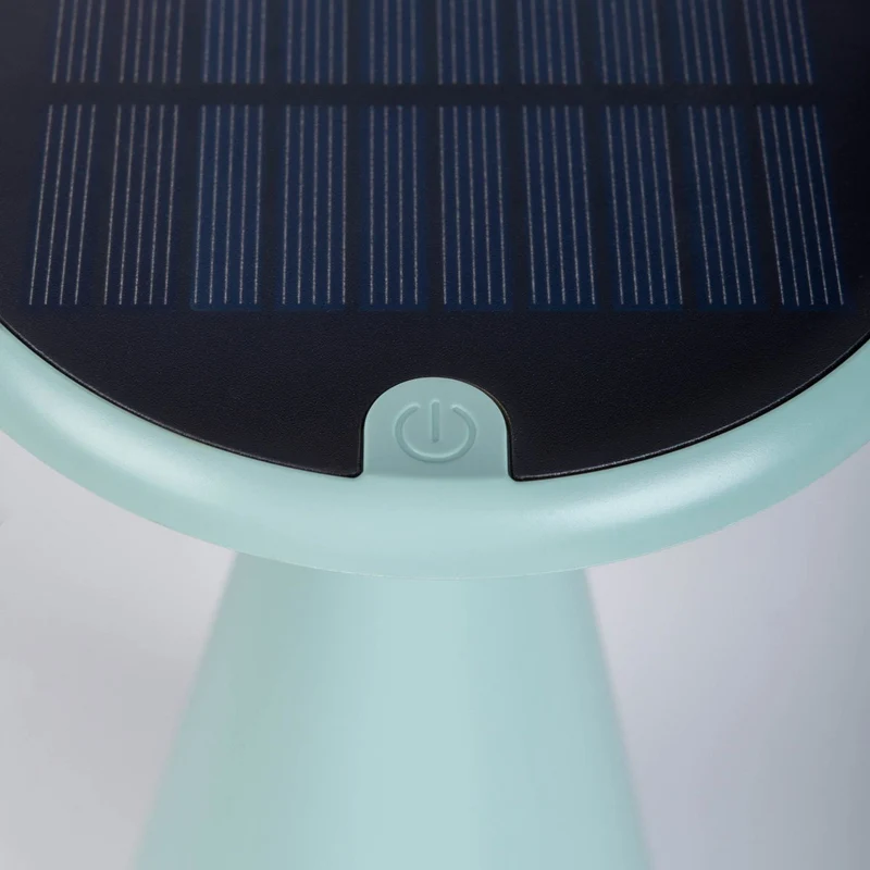 Solar-Akku-Tischleuchte "Palu" für Außen und Innen, aus Kunststoff in Grün , 20 cm hoch