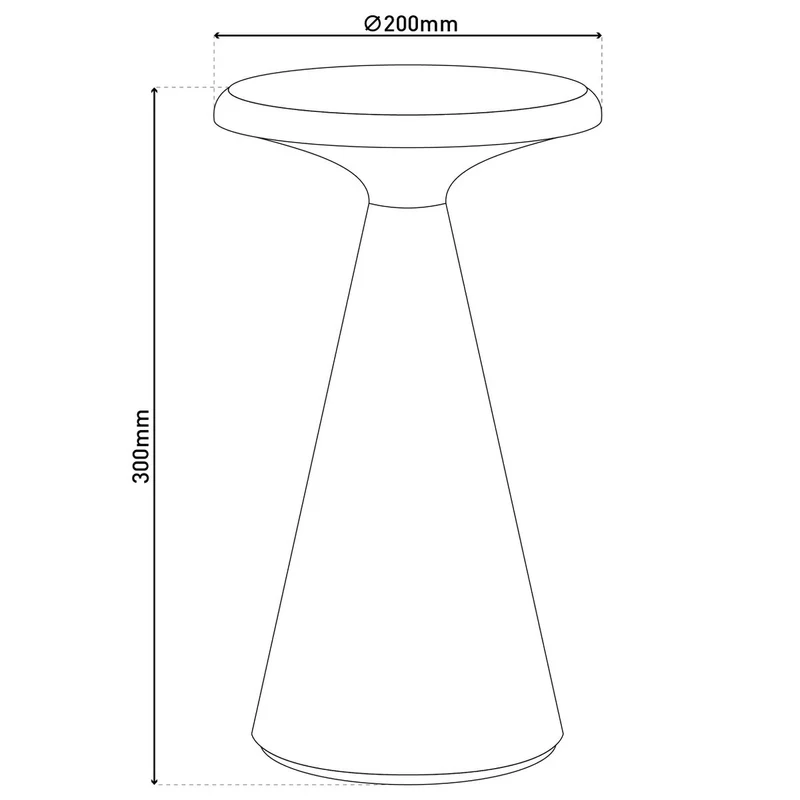 Solar-Akku-Tischleuchte "Palu" für Außen und Innen, aus Kunststoff in Grün , 20 cm hoch