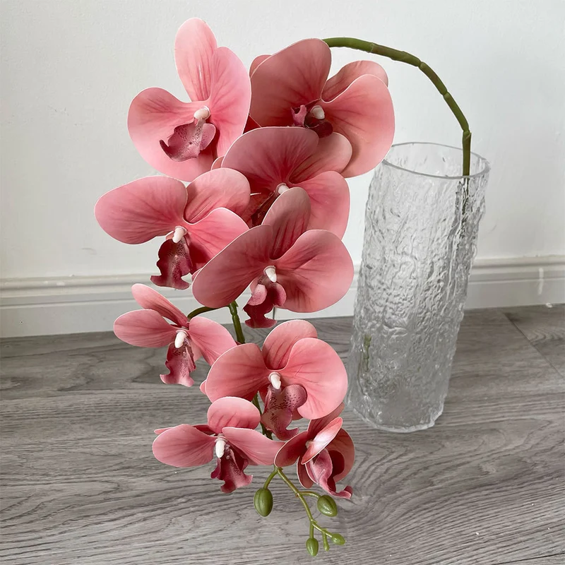 100cm künstliche Phalaenopsis Orchideen – Realistische Kunstorchidee für Blumenarrangements, Home Decor, Bürodekoration, Hochzeitszentren, DIY-Projekte