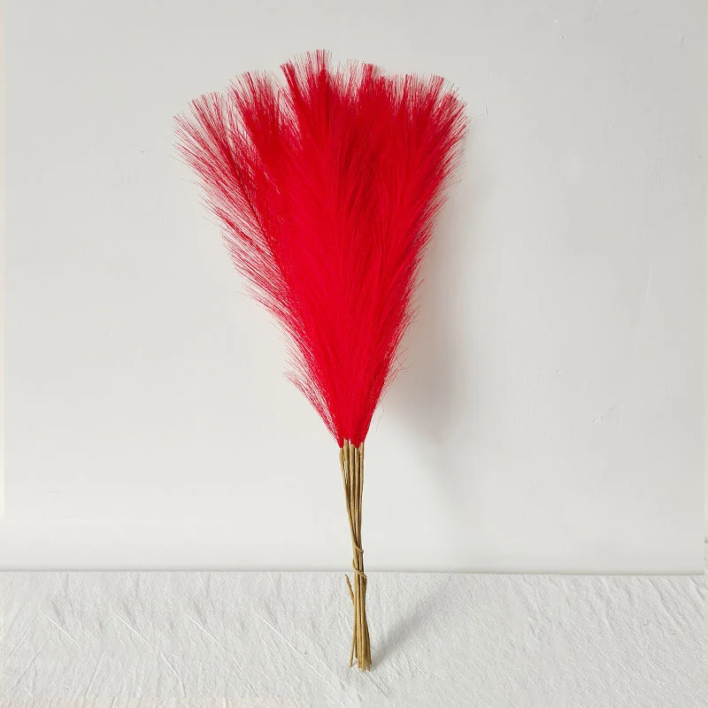 10 Stängel pro Bündel 55cm künstliches Pampasgras Schilf – Realistisches Kunstpflanzen für Arrangements, Home Decor, Wohnraumgestaltung & DIY-Dekoprojekte