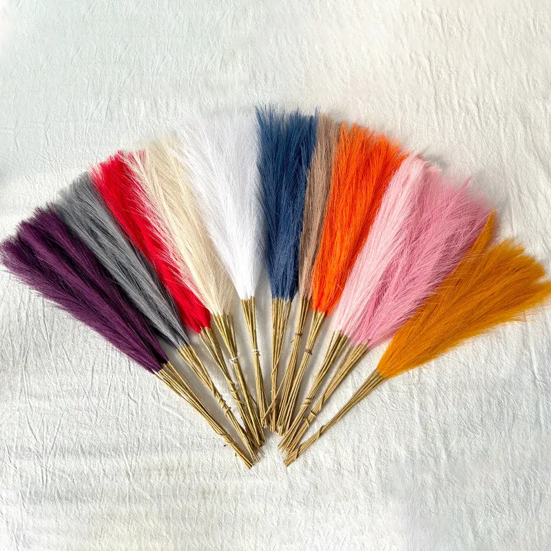 10 Stängel pro Bündel 55cm künstliches Pampasgras Schilf – Realistisches Kunstpflanzen für Arrangements, Home Decor, Wohnraumgestaltung & DIY-Dekoprojekte