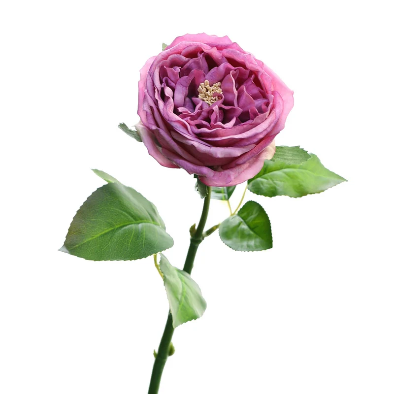 Künstliche Rosen mit Realistischem Griff & Feuchtem Finish - 44 cm Stiele mit Ästen, Blumen Dekoration, Wohnaccessoires, Dauerhafte Blumen Arrangement