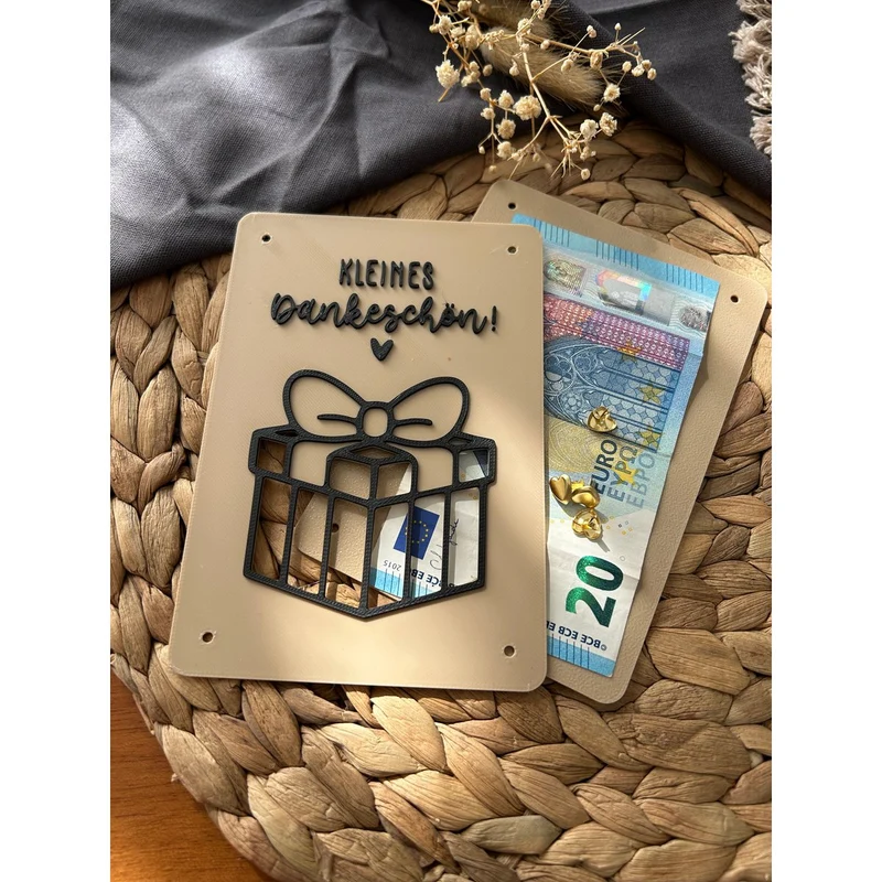 Geldgeschenkkarte mit Geschenkpäckchen-Motiv – kreative Verpackung als Dankeschön