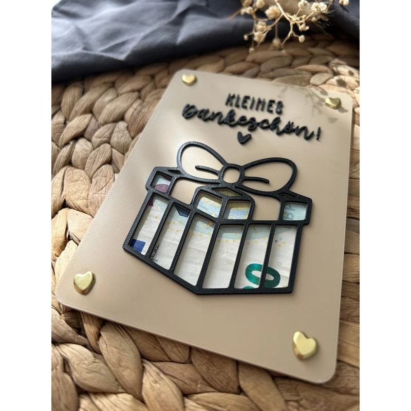 Geldgeschenkkarte mit Geschenkpäckchen-Motiv – kreative Verpackung als Dankeschön