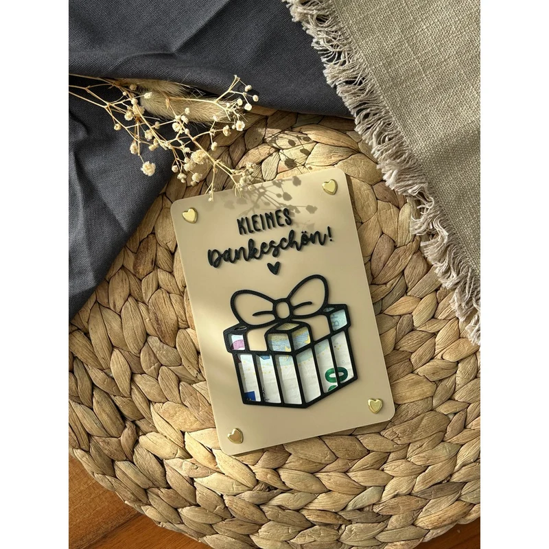 Geldgeschenkkarte mit Geschenkpäckchen-Motiv – kreative Verpackung als Dankeschön