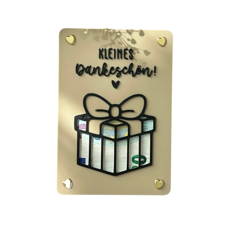 Geldgeschenkkarte mit Geschenkpäckchen-Motiv – kreative Verpackung als Dankeschön