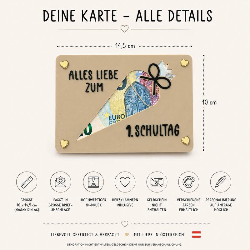 Geldgeschenkkarte Hochzeit mit Ringe-Motiv – kreative Geschenkidee für das Brautpaar