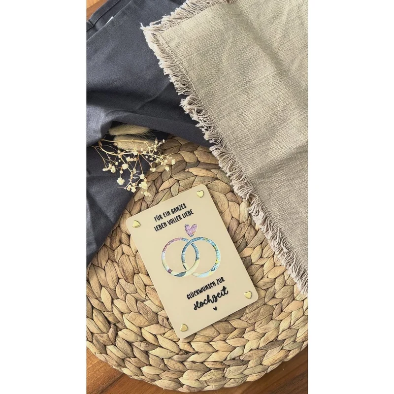 Geldgeschenkkarte Hochzeit mit Ringe-Motiv – kreative Geschenkidee für das Brautpaar