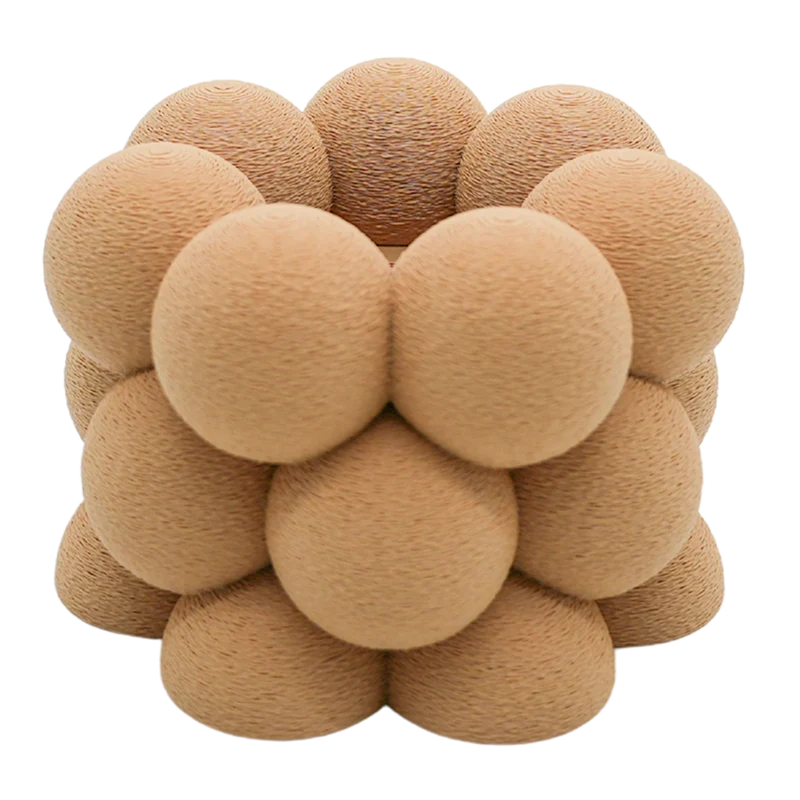 LED-Teelichthalter Bubble Fuzzy – 3D-gedruckt – Nachhaltiges PLA – Geeignet für LED-Teelichter