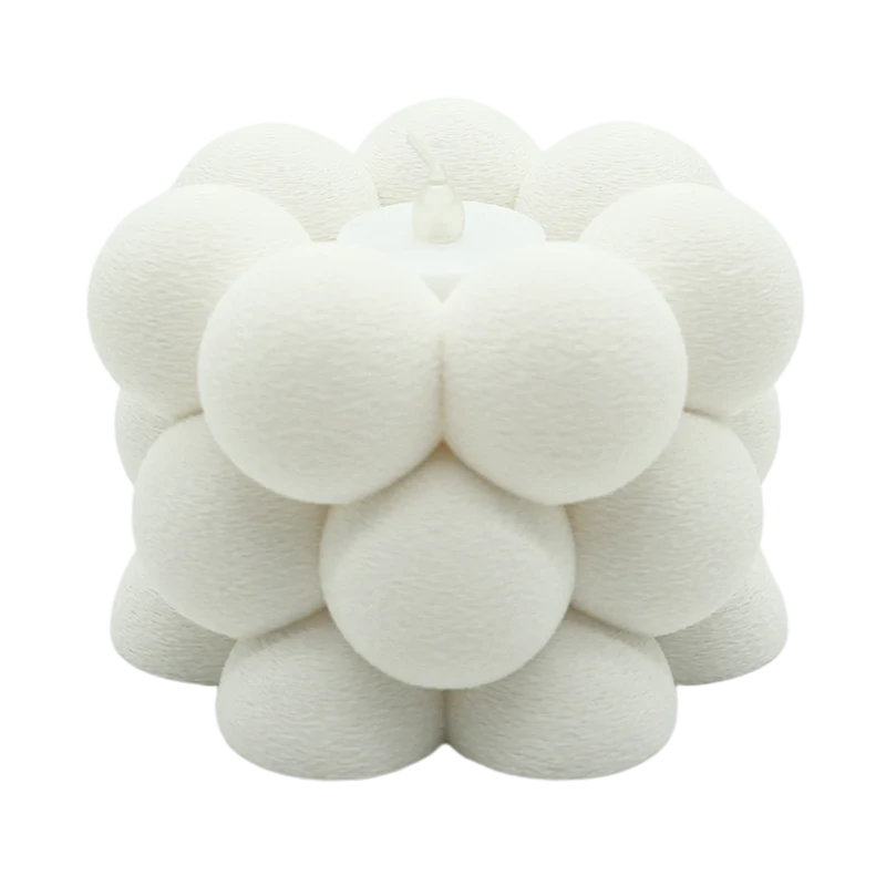 LED-Teelichthalter Bubble Fuzzy – 3D-gedruckt – Nachhaltiges PLA – Geeignet für LED-Teelichter