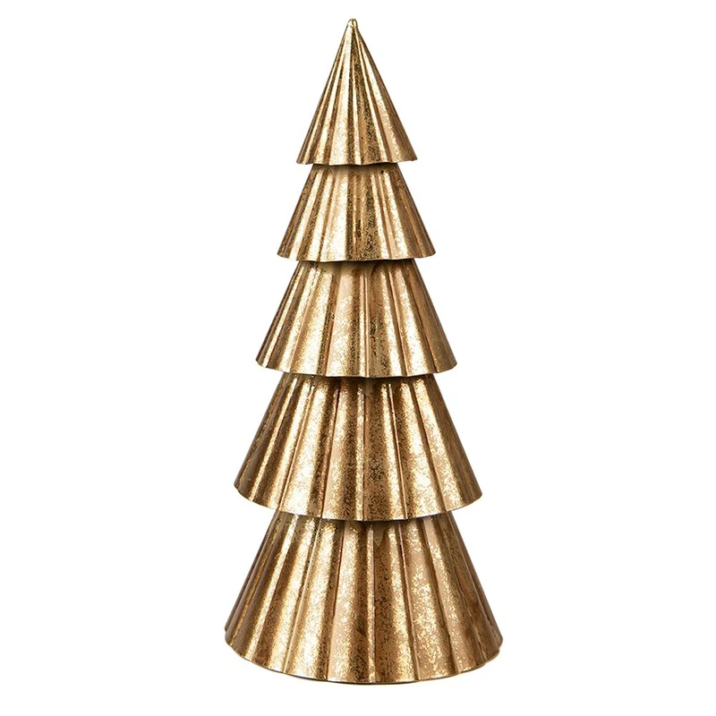 Weihnachtsdekoration Weihnachtsbaum Goldfarben, 14x30 cm
