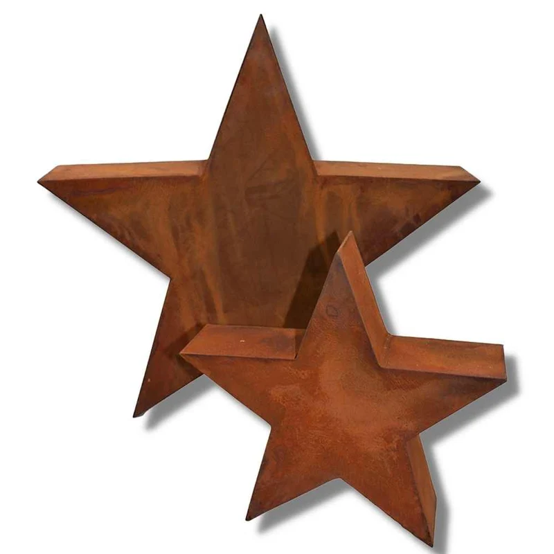 Rost Stern 3D - Weihnachtsdeko Stern aus Metall