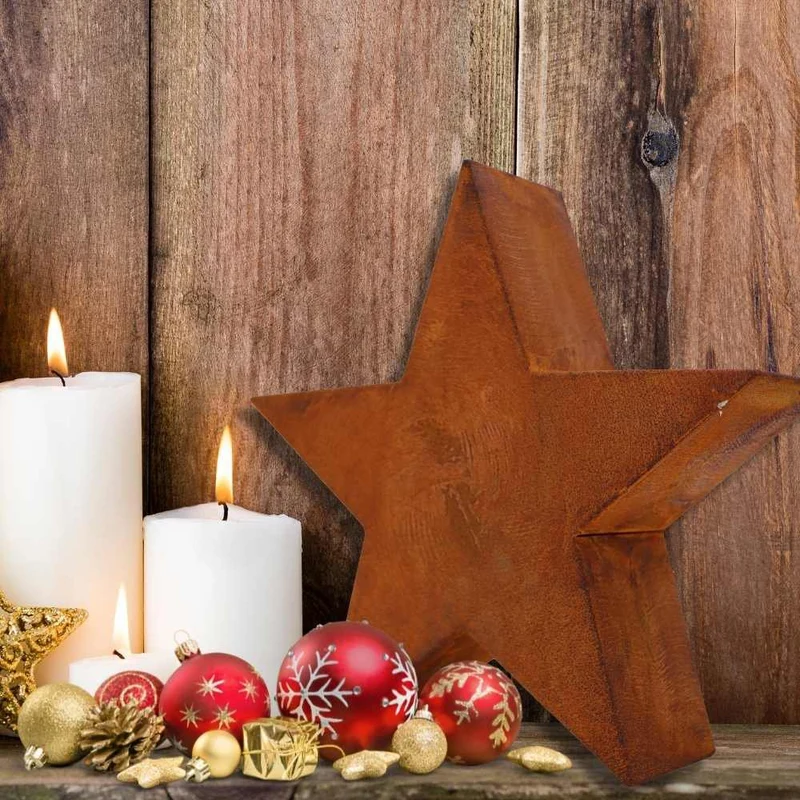 Rost Stern 3D - Weihnachtsdeko Stern aus Metall