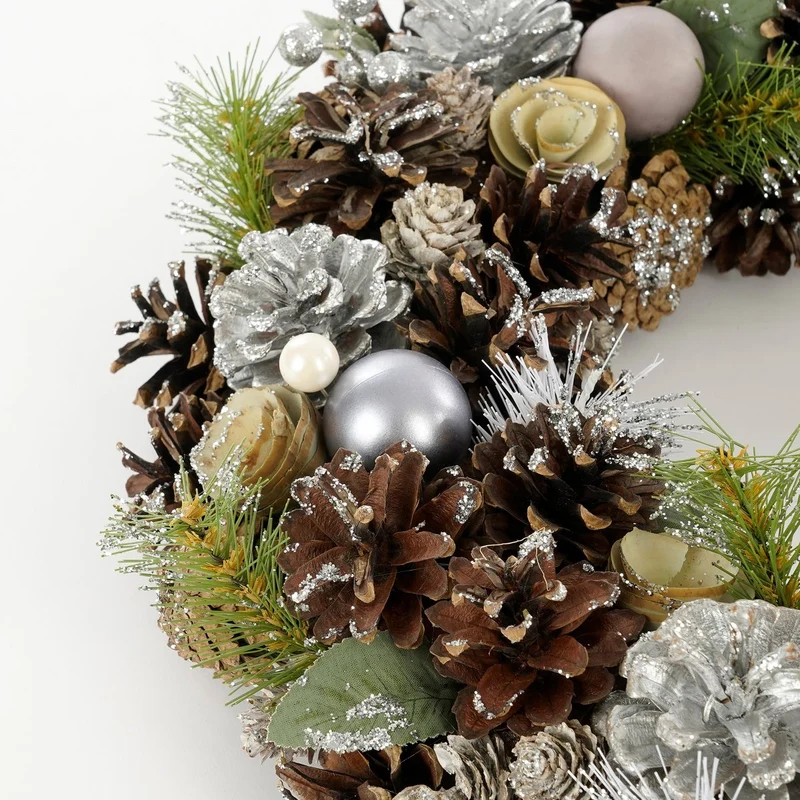 Weihnachtskranz - Ø50 cm - Pfirsich