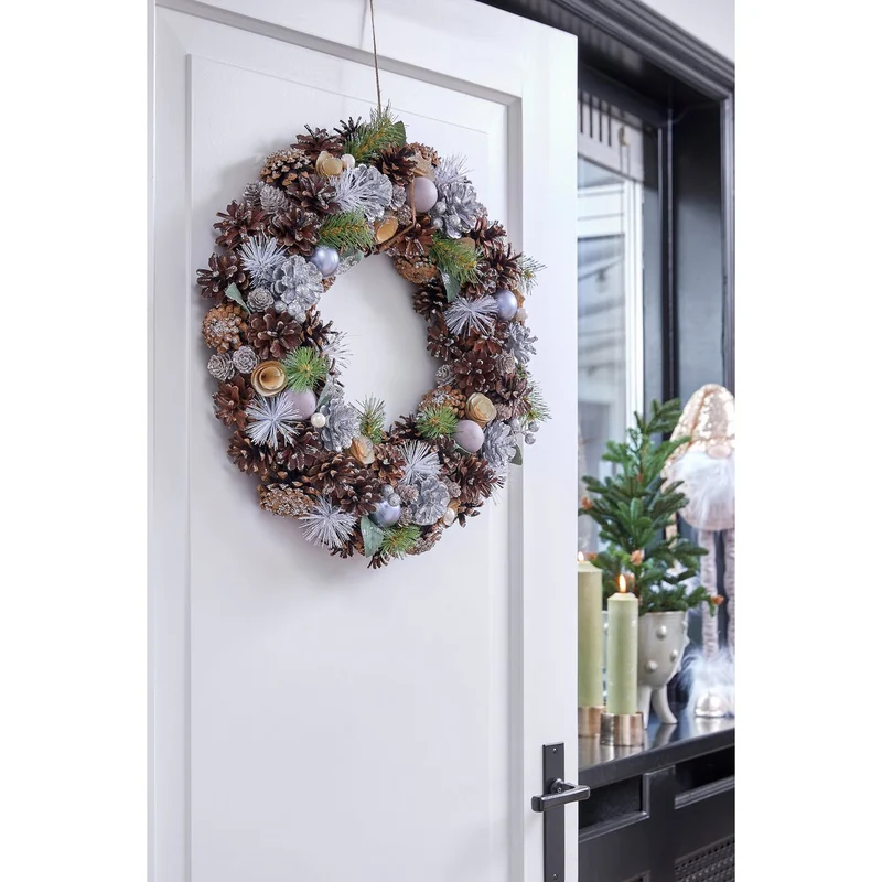 Weihnachtskranz - Ø50 cm - Pfirsich