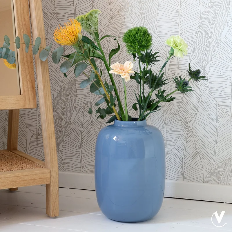 Vase Artic Hellblau-Grau