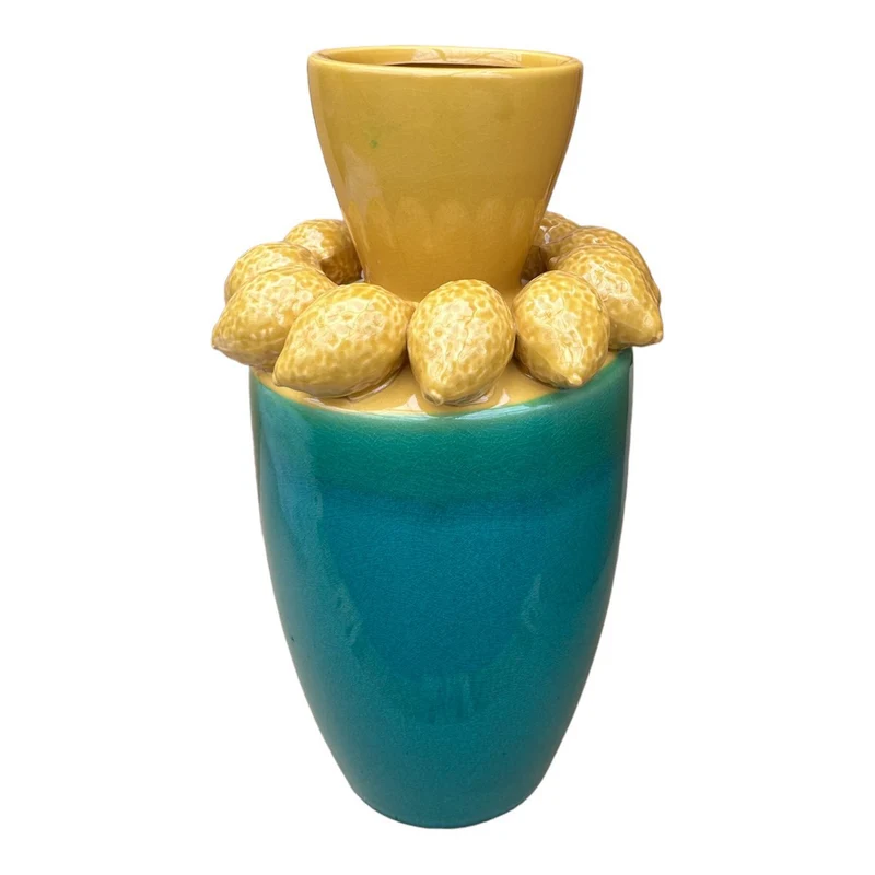 Seidenblumen-Arrangement mit Vase (37 cm)