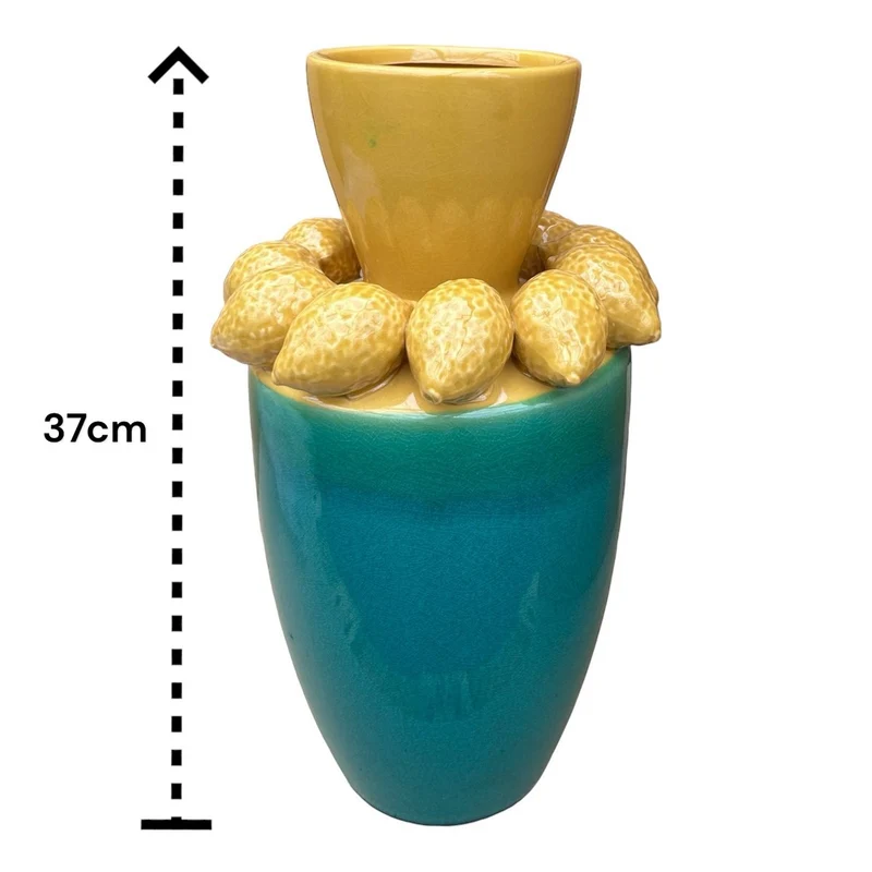Seidenblumen-Arrangement mit Vase (37 cm)