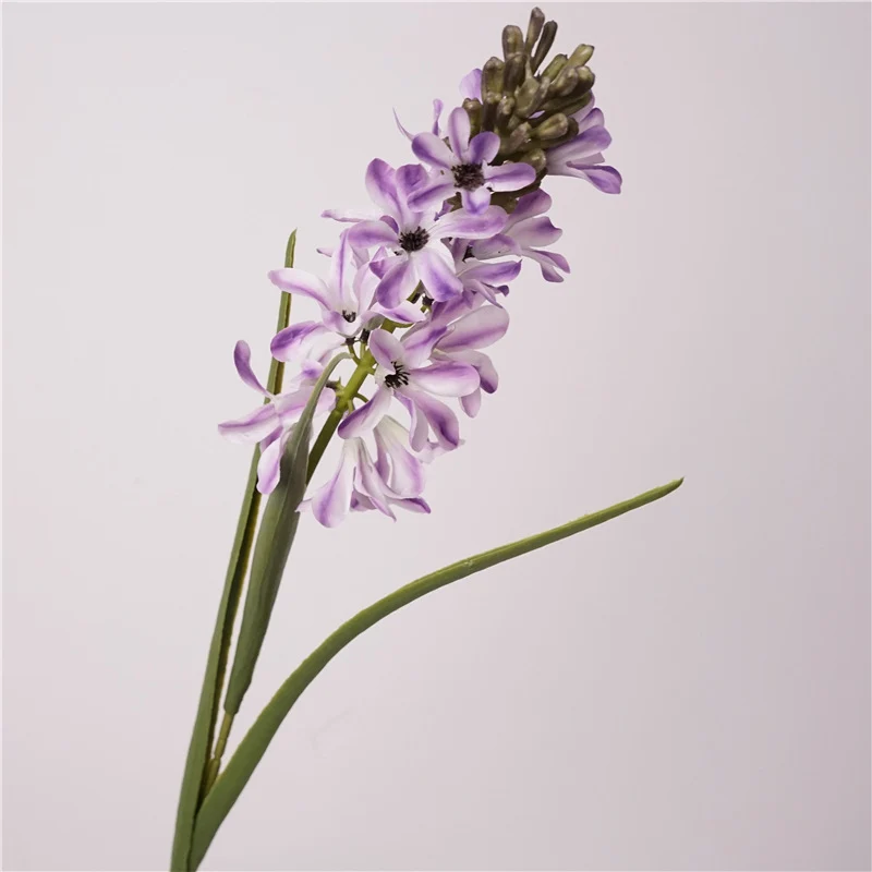 69 cm Echtechtes Hyazinthe mit Blättern künstliche Frühlingsblume für Vasen und Home Decor