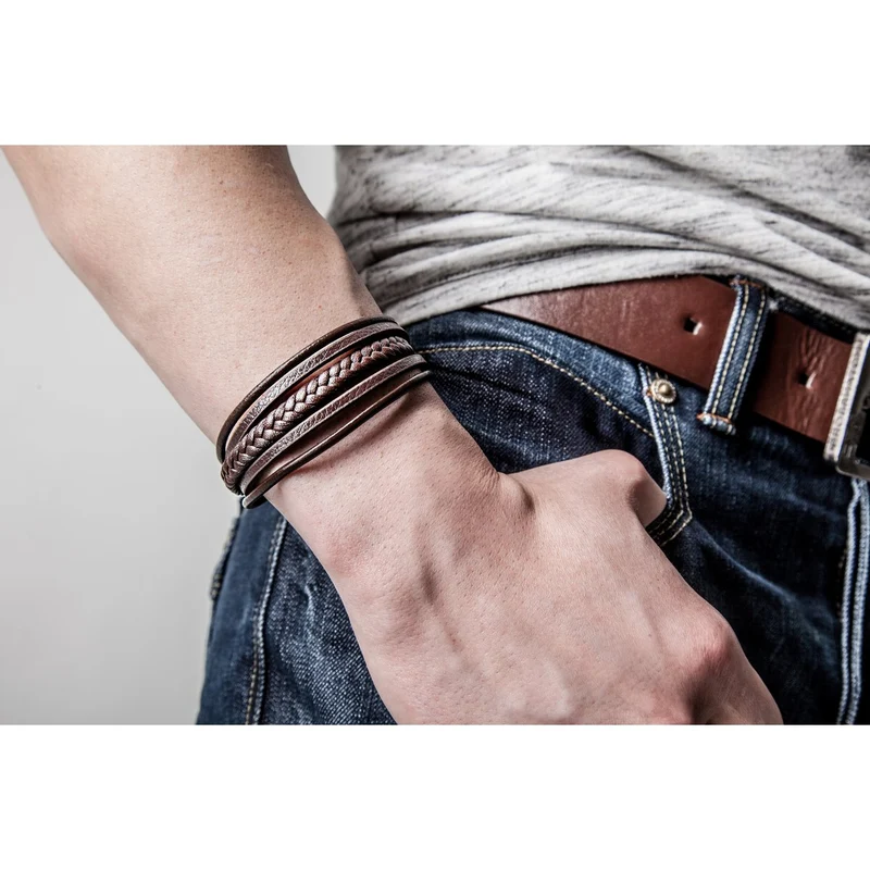 Lederarmband "Braid"