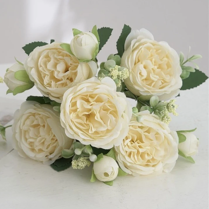 4er-Pack künstliche Pfingstrosen, 32 cm – Tischdekoration für Hochzeiten, Partys und Wohnbereich