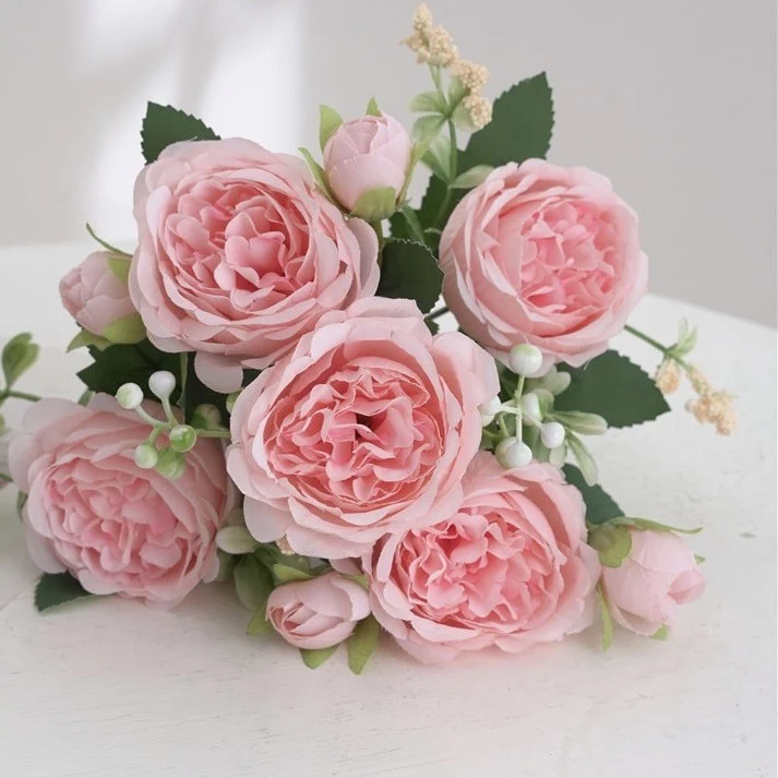 4er-Pack künstliche Pfingstrosen, 32 cm – Tischdekoration für Hochzeiten, Partys und Wohnbereich