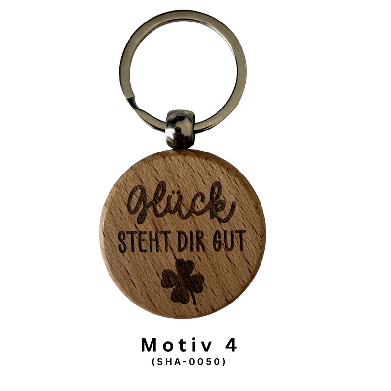 Glücksbringer-Anhänger mit gravierter Botschaft