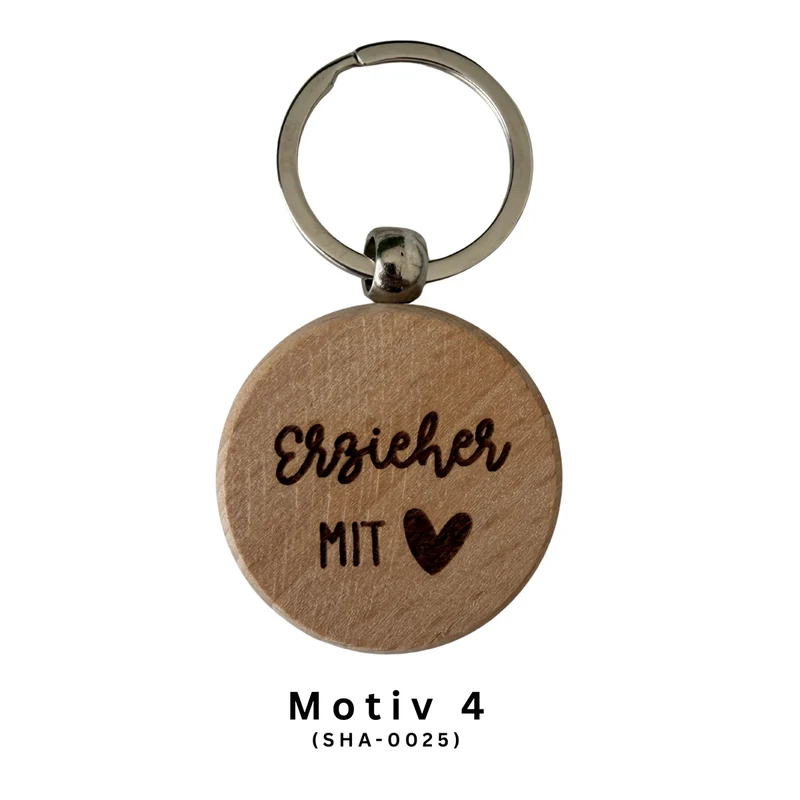 Dankeschön-Schlüsselanhänger aus Holz zum Abschied
