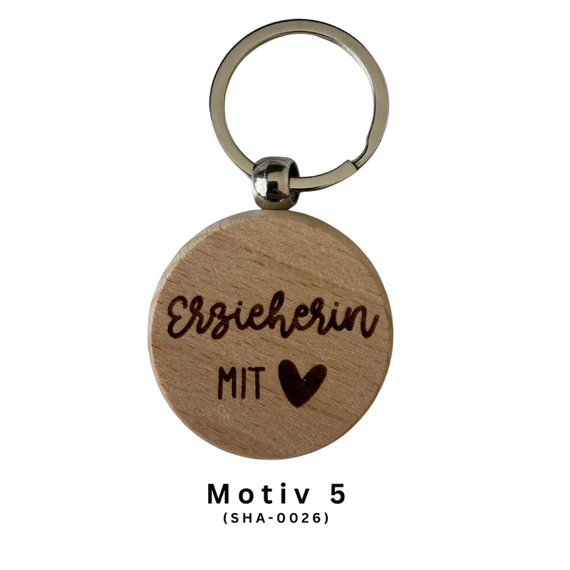 Dankeschön-Schlüsselanhänger aus Holz zum Abschied
