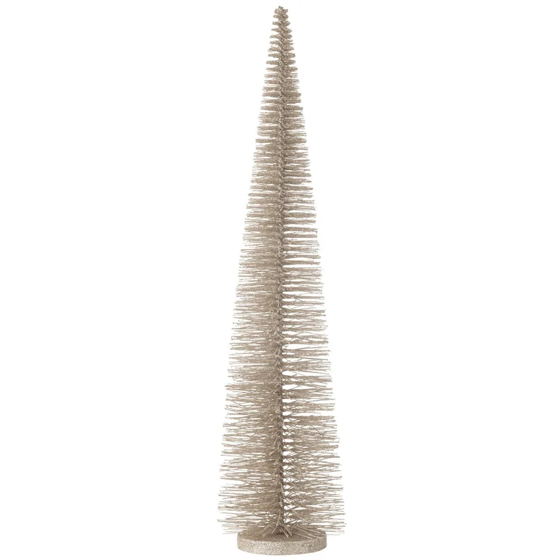 Deko-Weihnachtsbaum, Glitzer-Optik, Kunststoff, Greige, groß
