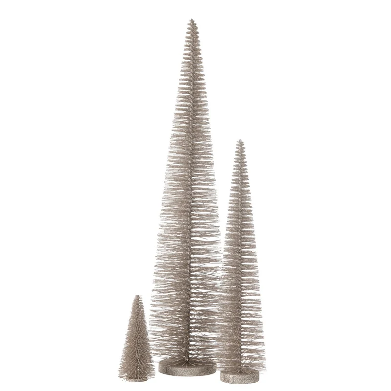 Deko-Weihnachtsbaum, Glitzer-Optik, Kunststoff, Greige, groß