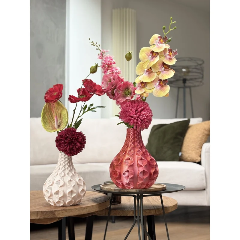Korallen-3D-Vase – 3D-gedruckte Vase – nachhaltiges PLA – geeignet für künstliche Blumen