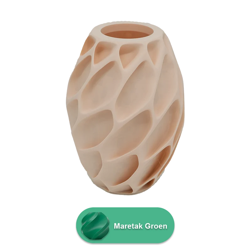 Oruna 3D-Vase – 3D-gedruckte Vase – nachhaltiges PLA – geeignet für künstliche Blumen