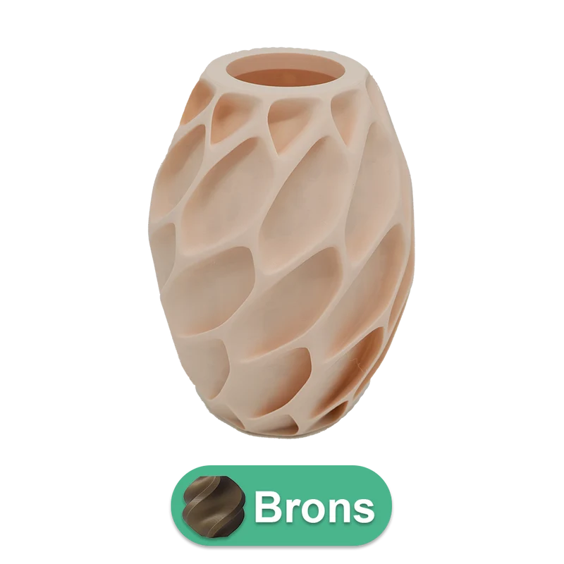 Oruna 3D-Vase – 3D-gedruckte Vase – nachhaltiges PLA – geeignet für künstliche Blumen