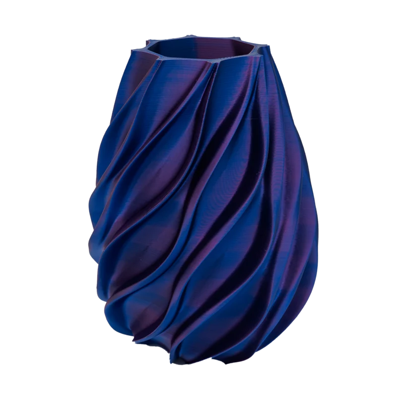 Oliva 3D-Vase – 3D-gedruckte Vase – nachhaltiges PLA – geeignet für künstliche Blumen
