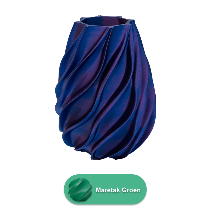 Oliva 3D-Vase – 3D-gedruckte Vase – nachhaltiges PLA – geeignet für künstliche Blumen