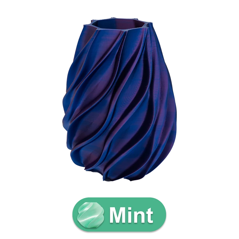 Oliva 3D-Vase – 3D-gedruckte Vase – nachhaltiges PLA – geeignet für künstliche Blumen