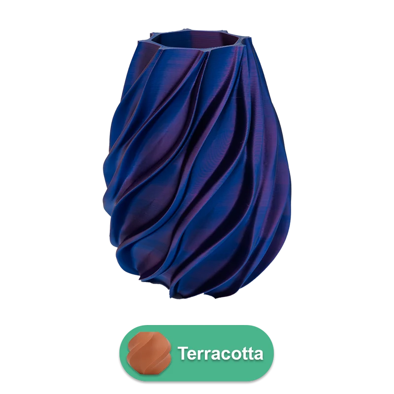 Oliva 3D-Vase – 3D-gedruckte Vase – nachhaltiges PLA – geeignet für künstliche Blumen