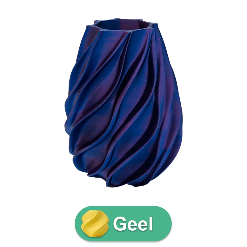 Oliva 3D-Vase – 3D-gedruckte Vase – nachhaltiges PLA – geeignet für künstliche Blumen