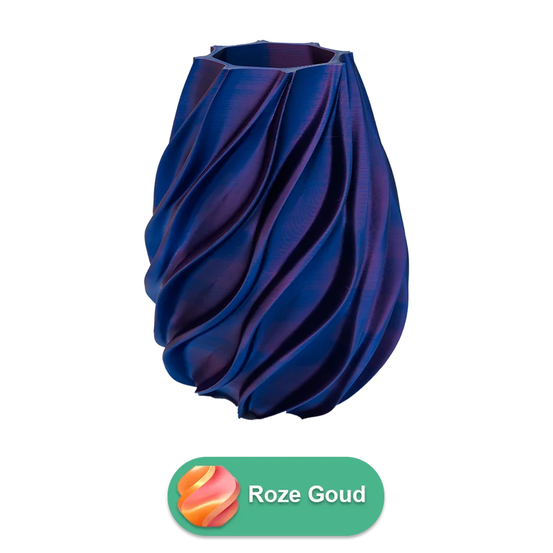 Oliva 3D-Vase – 3D-gedruckte Vase – nachhaltiges PLA – geeignet für künstliche Blumen