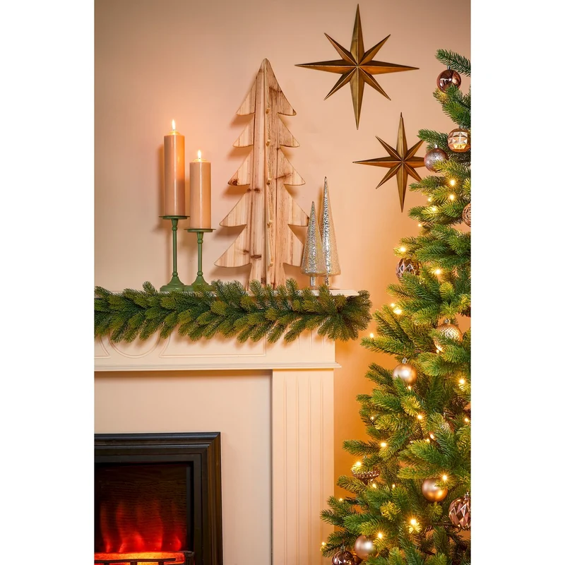 Dekoration Weihnachtsbaum – H78 x Ø36 cm – Kiefernholz – FSC 100 % – Braun