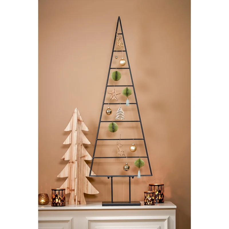 Dekoration Weihnachtsbaum – H78 x Ø36 cm – Kiefernholz – FSC 100 % – Braun