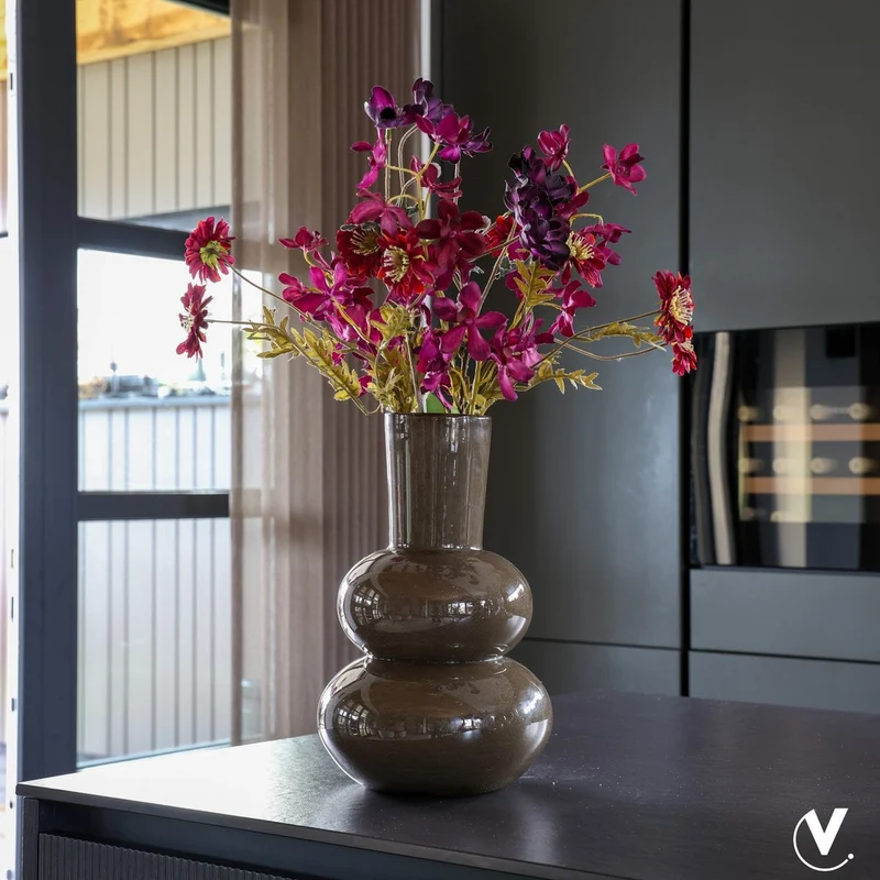 Vase Lindy Dunkelbraun