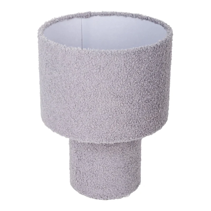 Tischleuchte "FLUFFY" mit Textilschirm und -fuß in Grün, E27, ca. 31 cm hoch