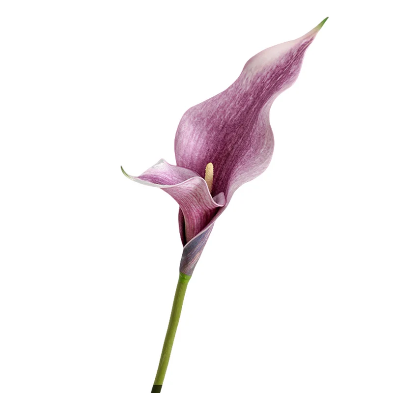 10 Stück 60 cm Künstliche EVA-Doppeltgelappte Calla mit natürlichem Handgefühl