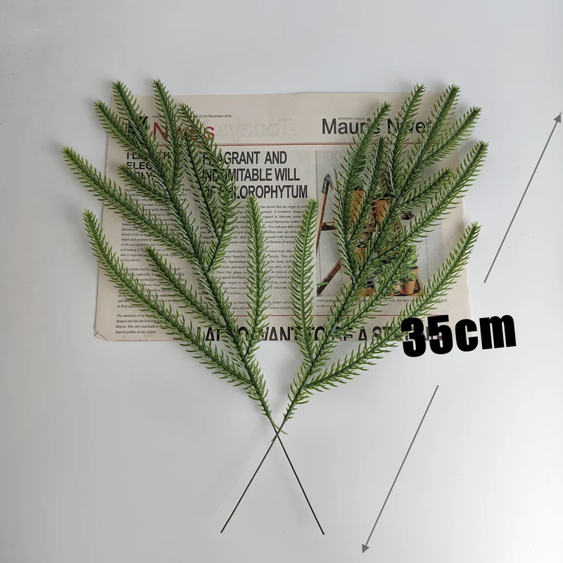 35 cm Künstliche Weihnachts-Tannennadeln aus Weichgummi mit weicher Textur – für Weihnachts- und Winterdekoration