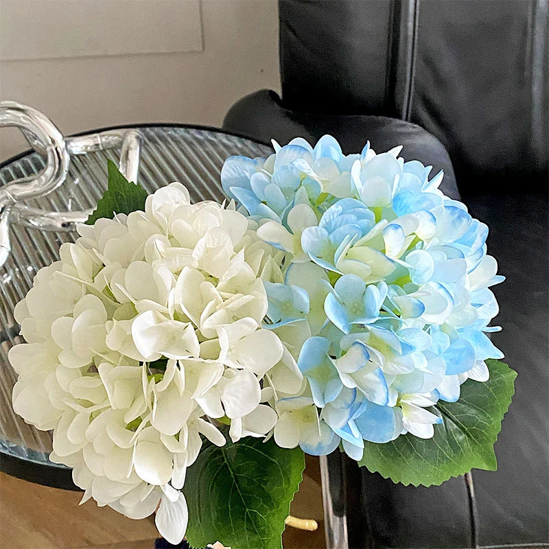 47 cm Künstliche Hortensien aus Seide | Künstliche Blumen für Heim- und Hochzeitsdekoration