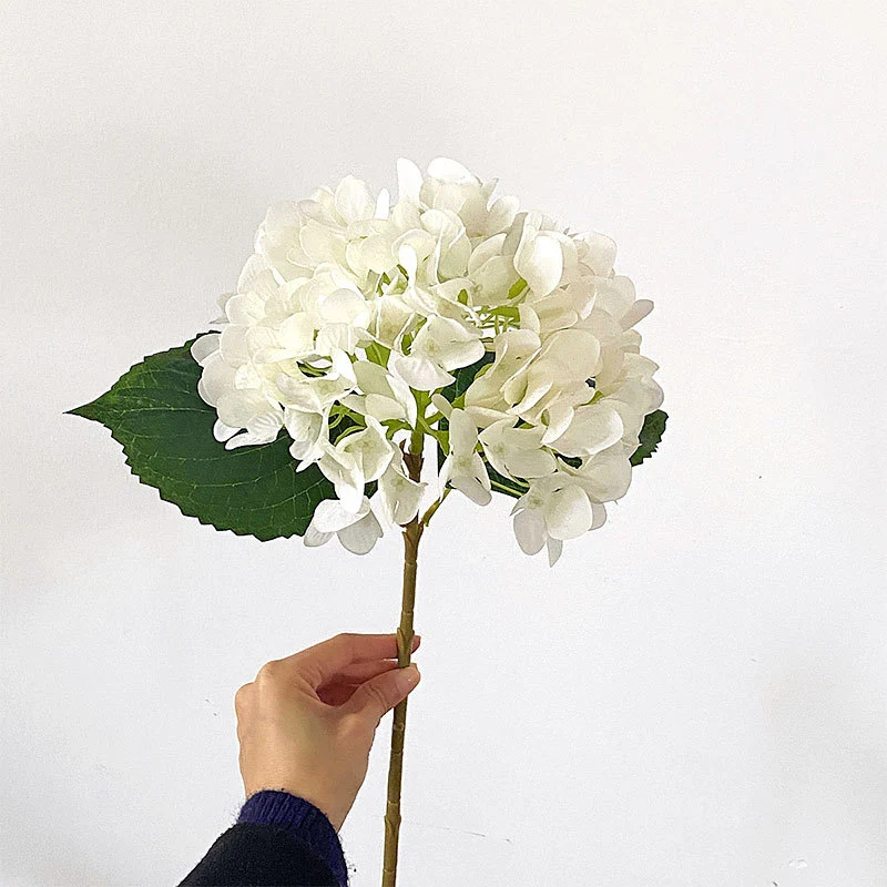 47 cm Künstliche Hortensien aus Seide | Künstliche Blumen für Heim- und Hochzeitsdekoration