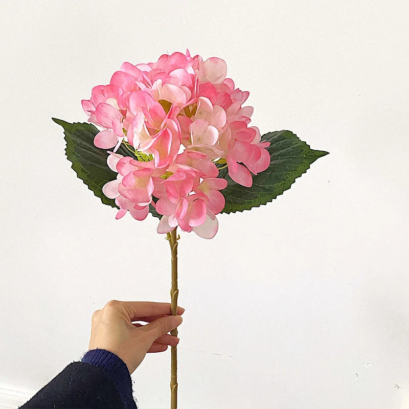 47 cm Künstliche Hortensien aus Seide | Künstliche Blumen für Heim- und Hochzeitsdekoration