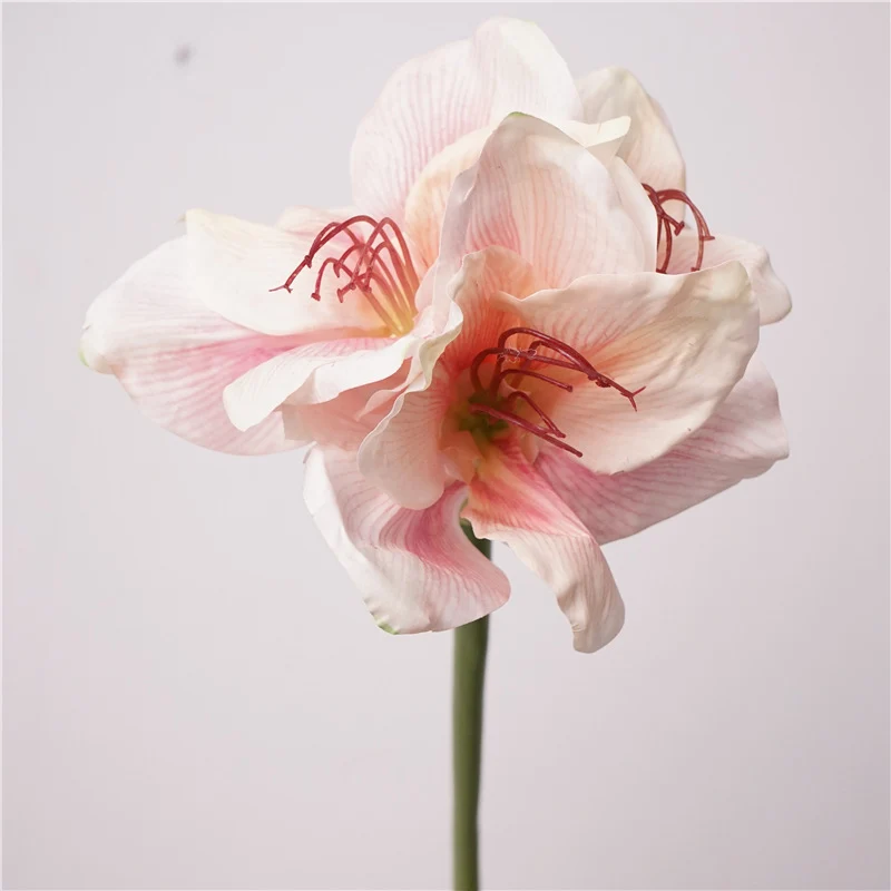 74cm Real Touch Amaryllis - Künstliche Christblume für Hochzeit & Weihnachtsdeko